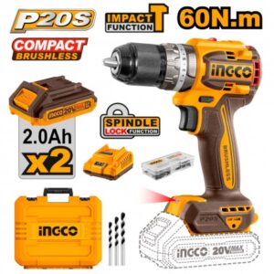 trapano a perc 20v brushless c 2 batt