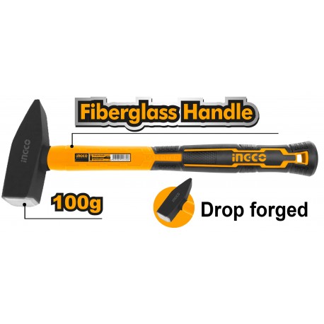 Marteau allemand avec manche en fibre de verre, 100 g