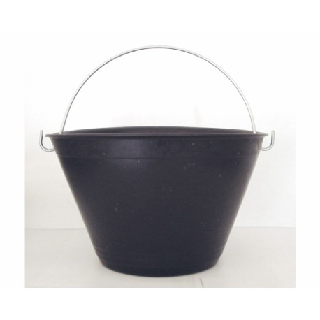 mastello plastica 1 manico nero d cm 34