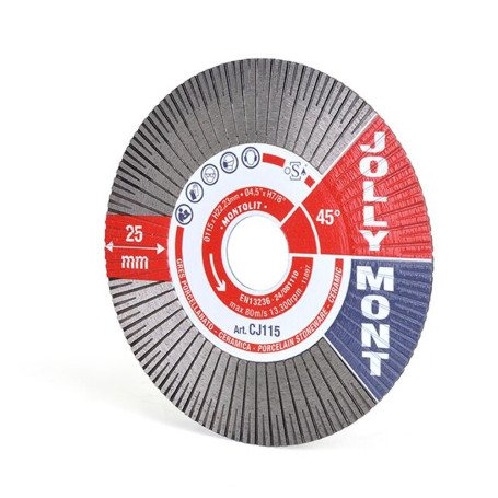 jollymont 115 mm disco cermont diamantato speciale per operazioni di taglio smusso e jolly a fascia continua montolit