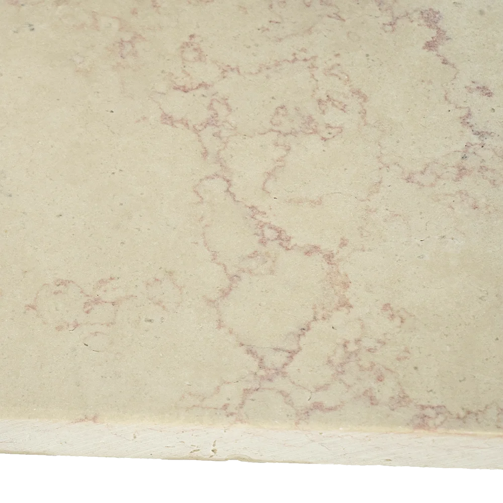 brushed floor with red veins in red Ionian stone from Fasano