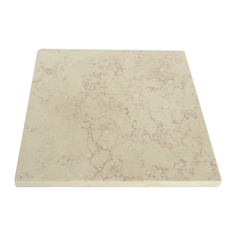 Brushed floor with red veins made with red Ionian stone from Fasano