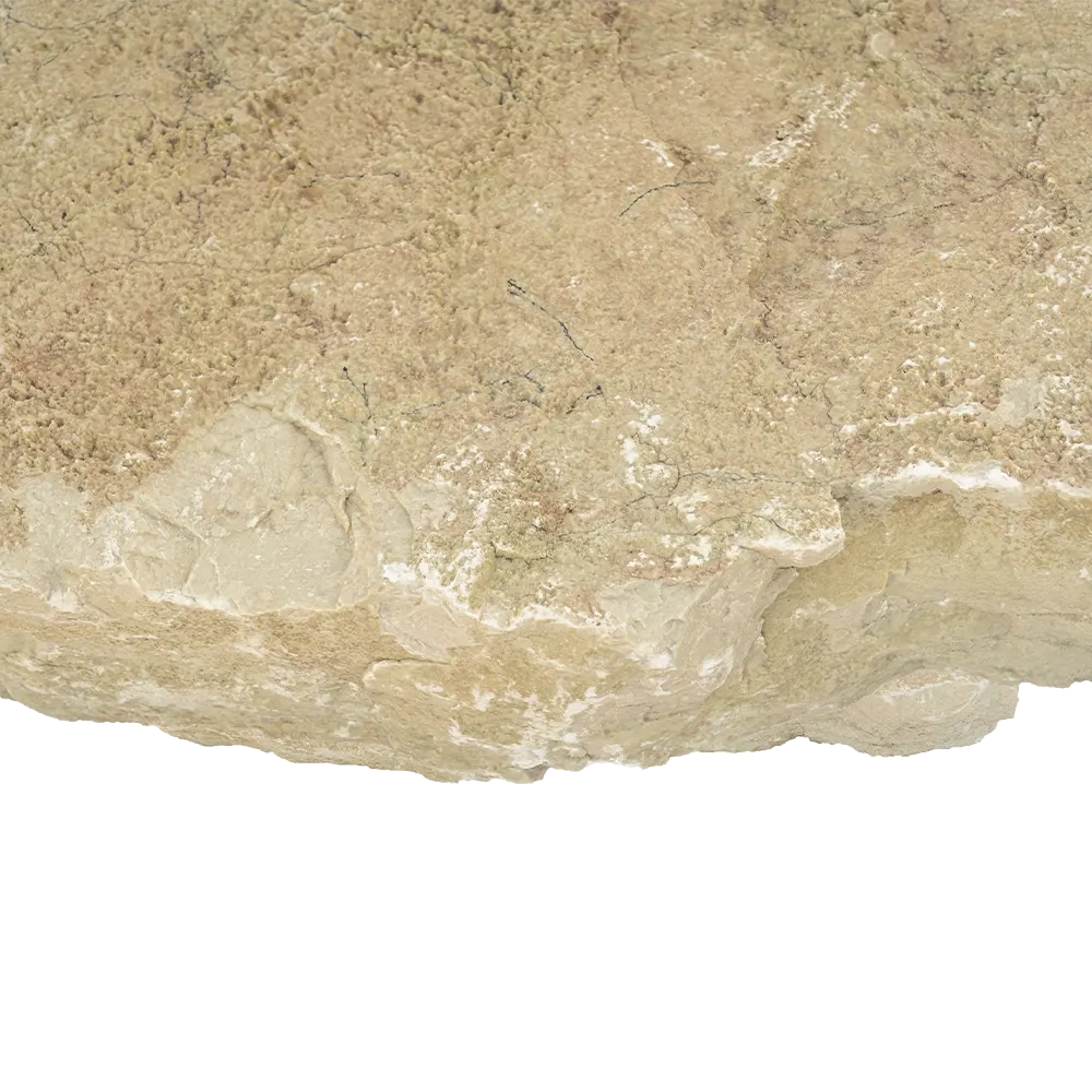 brown exterior cladding with beige tones in Fasano stone, red Ionian stone detail