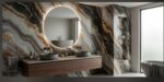 pannello pvc nero bagno